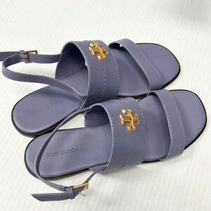 Tory Burch Mini Everly Dark Lotus back strap sansals